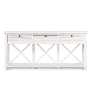 West Beach 3 Drawer Hamptons 190cm Console White by Florabelle Living, a Console Table for sale on Style Sourcebook