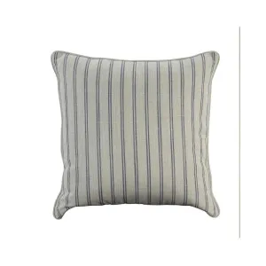 55Cm Throw Cushion White/Blue Pin Stripe by Florabelle Living, a Cushions, Decorative Pillows for sale on Style Sourcebook