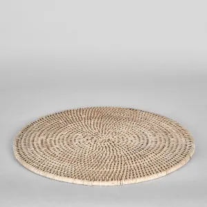 Paume Rattan Round Placemat White Wash by Florabelle Living, a Placemats for sale on Style Sourcebook