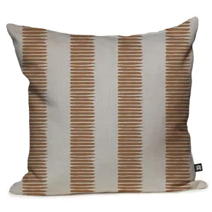 Fence Line Cushion - Dark Buff by Grace Garrett, a Cushions, Decorative Pillows for sale on Style Sourcebook