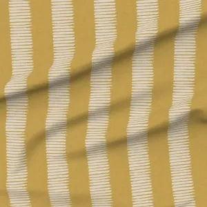 Fence Line Reverse Fabric - Lemon Ginger by Grace Garrett, a Fabrics for sale on Style Sourcebook