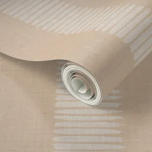 Fence Line Reverse Wallpaper - Sand by Grace Garrett, a Wallpaper for sale on Style Sourcebook