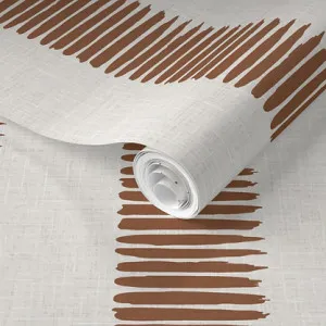 Fence Line Wallpaper - Cinnamon by Grace Garrett, a Wallpaper for sale on Style Sourcebook