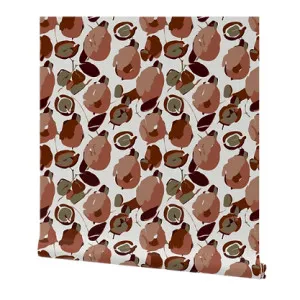 Macadamia Wallpaper - Burnt Fig by Grace Garrett, a Wallpaper for sale on Style Sourcebook