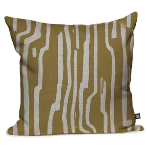 Sandstone Stripe Cushion - Mustard by Grace Garrett, a Cushions, Decorative Pillows for sale on Style Sourcebook