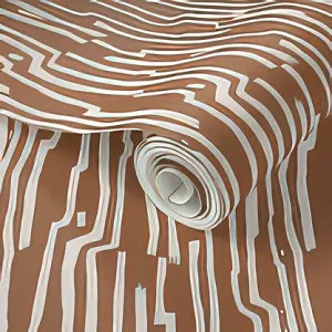 Sandstone Stripe Wallpaper - Cinnamon by Grace Garrett, a Wallpaper for sale on Style Sourcebook
