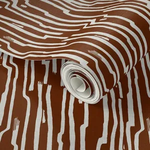 Sandstone Stripe Wallpaper - Merlot by Grace Garrett, a Wallpaper for sale on Style Sourcebook