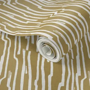 Sandstone Stripe Wallpaper - Mustard by Grace Garrett, a Wallpaper for sale on Style Sourcebook