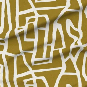 Wandering Vines Fabric - Lemon Ginger by Grace Garrett, a Fabrics for sale on Style Sourcebook