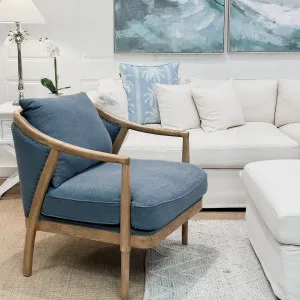 Asteria Armchair Linen Blend by OneWorld Collection, a Chairs for sale on Style Sourcebook