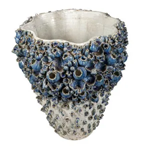 Vase with Flower White and Blue by OneWorld Collection, a Vases & Jars for sale on Style Sourcebook