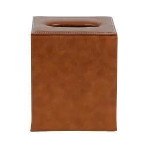 Genieve Square Tissue Box Tan by OneWorld Collection, a Decor for sale on Style Sourcebook