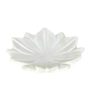 Amelia Marble Flower Bowl Small White by OneWorld Collection, a Decorative Plates & Bowls for sale on Style Sourcebook