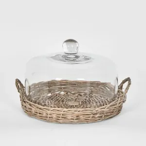 Willow Tray W Glass Cover by OneWorld Collection, a Tableware for sale on Style Sourcebook