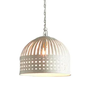 Esch Ceiling Pendant Small Antique White by OneWorld Collection, a Pendant Lighting for sale on Style Sourcebook