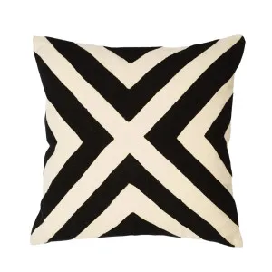 Clifton 50x50cm Cushion Natural/Black by OneWorld Collection, a Cushions, Decorative Pillows for sale on Style Sourcebook