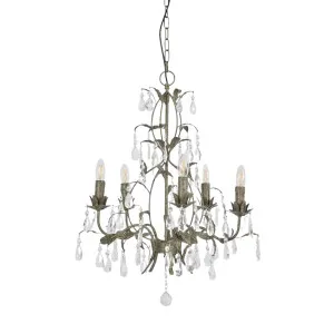 Medium Taupe Chandelier by OneWorld Collection, a Pendant Lighting for sale on Style Sourcebook