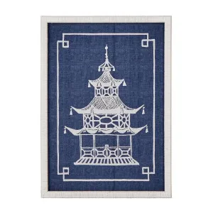 Pagoda Blue and White Wall Art B by OneWorld Collection, a Artwork & Wall Decor for sale on Style Sourcebook
