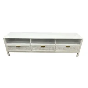 Santorini Large Media Unit White by OneWorld Collection, a Entertainment Units & TV Stands for sale on Style Sourcebook