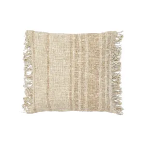 Archer 50x50cm Cushion Natural/Mustard by OneWorld Collection, a Cushions, Decorative Pillows for sale on Style Sourcebook