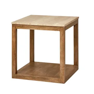 Denver Travertine Side Table by OneWorld Collection, a Side Table for sale on Style Sourcebook