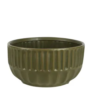 Kartun Ceramic Bowl Olive Green by OneWorld Collection, a Tableware for sale on Style Sourcebook