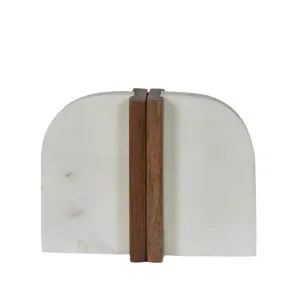 Shira Marble Bookends White by OneWorld Collection, a Decorative Accessories for sale on Style Sourcebook