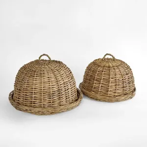Round Basket W Cover S/2 by OneWorld Collection, a Tableware for sale on Style Sourcebook