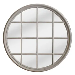 Hamptons Round Mirror 1.2x1.2m Natural by OneWorld Collection, a Mirrors for sale on Style Sourcebook