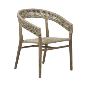 Cove Teak & Synthetic Dining Chair Natural -Outdoor by OneWorld Collection, a Outdoor Furniture for sale on Style Sourcebook