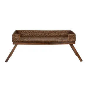 Paume Rattan Breakfast Tray Antique Brown by OneWorld Collection, a Tableware for sale on Style Sourcebook