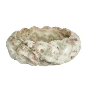 Twist Marble Bowl Beige & White Small by OneWorld Collection, a Decorative Plates & Bowls for sale on Style Sourcebook