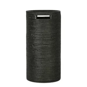 Paume Rattan Umbrella Stand Black by OneWorld Collection, a Decor for sale on Style Sourcebook