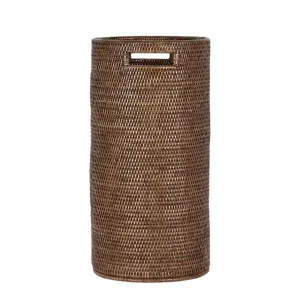 Paume Rattan Umbrella Stand Antique Brown by OneWorld Collection, a Decor for sale on Style Sourcebook
