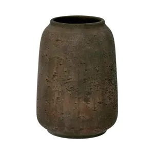 Landis Straight Vase Earth Brown by OneWorld Collection, a Vases & Jars for sale on Style Sourcebook