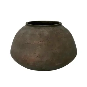 Landis Wide Vase Earth Brown by OneWorld Collection, a Vases & Jars for sale on Style Sourcebook