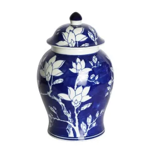 Magnolia Watercolour Porcelain Ginger Jar Small by OneWorld Collection, a Statues & Ornaments for sale on Style Sourcebook