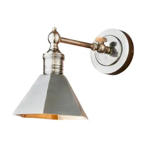 Mayfair Wall Light with Metal Shade Antique Silver by OneWorld Collection, a Wall Lighting for sale on Style Sourcebook