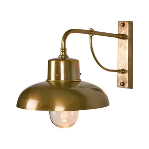 Bridgewater Outdoor Wall Light Brass by OneWorld Collection, a Wall Lighting for sale on Style Sourcebook