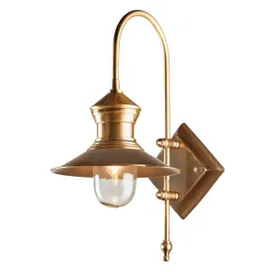 St James Outdoor Wall Light Antique Brass by OneWorld Collection, a Wall Lighting for sale on Style Sourcebook
