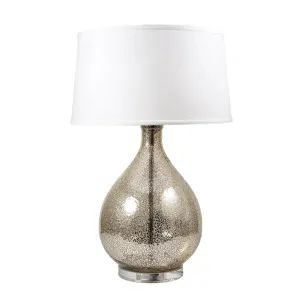 Halifax Table Lamp with Linen Shade Silver by OneWorld Collection, a Table & Bedside Lamps for sale on Style Sourcebook