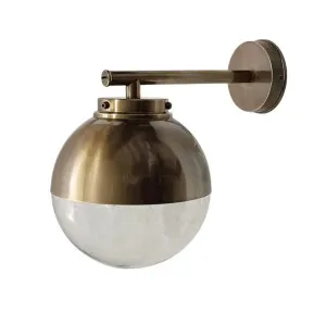 Carrington Outdoor Wall Light Antique Brass by OneWorld Collection, a Wall Lighting for sale on Style Sourcebook