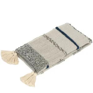 Oslo Cotton Throw Blue 130x170cm by OneWorld Collection, a Throws for sale on Style Sourcebook
