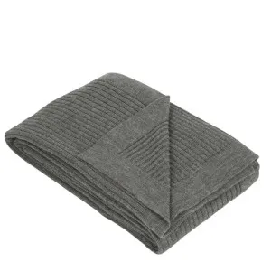 Corby Wool Throw Grey 130x230cm by OneWorld Collection, a Throws for sale on Style Sourcebook