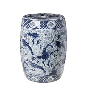 Zhu Garden Stool Dark Blue by OneWorld Collection, a Ottomans for sale on Style Sourcebook
