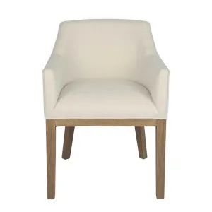 Denver Oak Upholstered Dining Armchair Natural by OneWorld Collection, a Dining Chairs for sale on Style Sourcebook