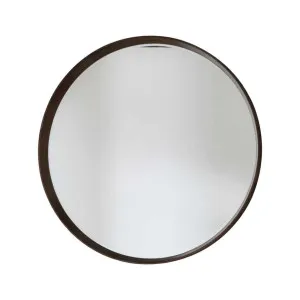 Keaton Round Mirror Walnut Large by OneWorld Collection, a Mirrors for sale on Style Sourcebook