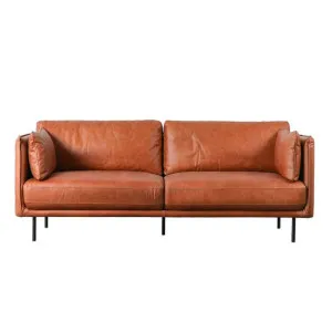 Wigmore Sofa Brown Leather by OneWorld Collection, a Sofas for sale on Style Sourcebook