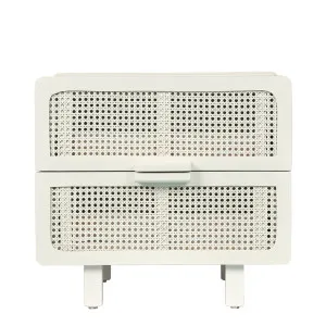 Hayme Bedside Table Chalk by OneWorld Collection, a Bedside Tables for sale on Style Sourcebook