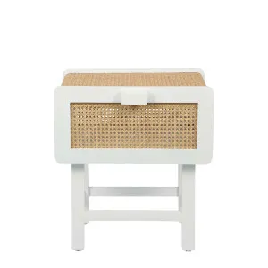 Zoe Bedside Table Chalk by OneWorld Collection, a Bedside Tables for sale on Style Sourcebook